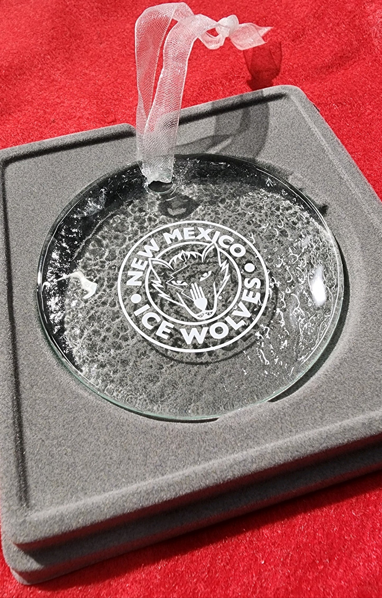 NMIW Hammered Glass Holiday Ornament