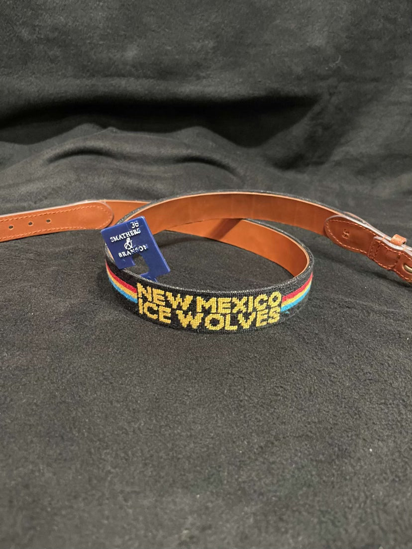 Ice Wolves Stitched Belt